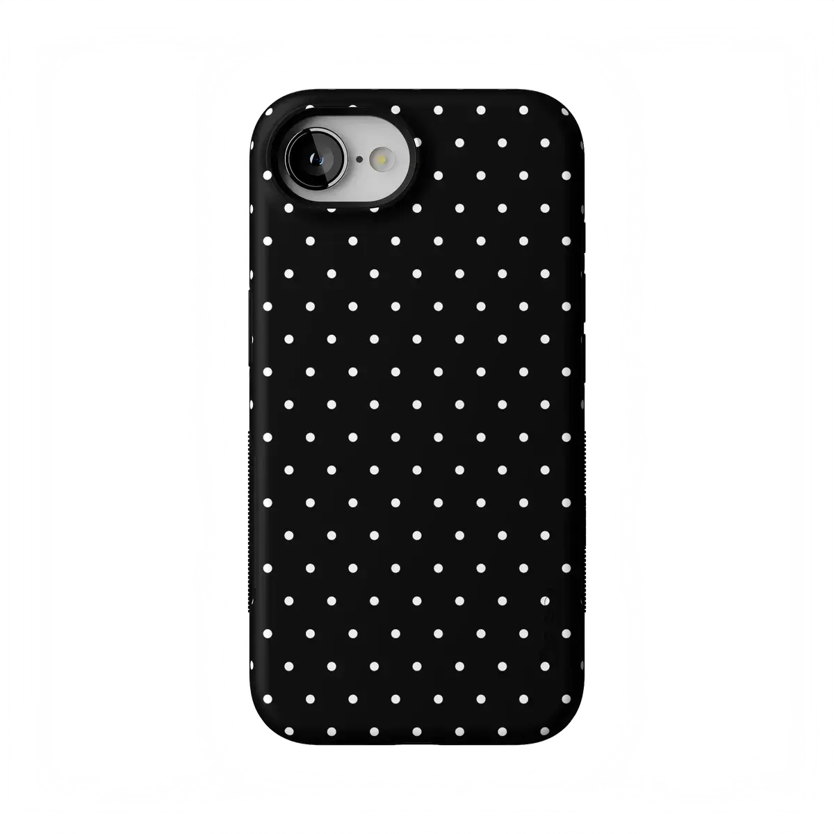 Casely iPhone 16e Case | On the Dot | White Polka Dot | Bold Protective Design | Compatible with MagSafe