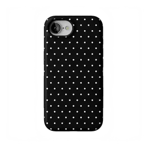 Casely iPhone 17e Case | On the Dot | White Polka Dot | Bold Protective Design | Compatible with MagSafe