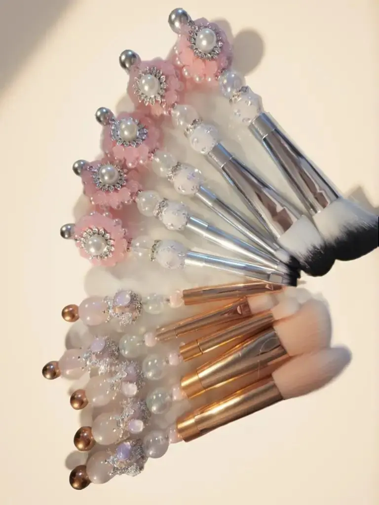 Customizable Beaded Makeup Brushes (Set of Five)
