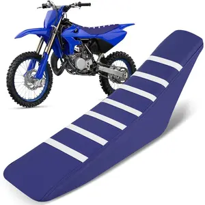 Dirt Bike Seat Cover Universal for PW 50 TTR 90 50 110 230 YZ 65 85 125 250F 450F 65 WR 250 Pit Bike Blue Motocross/Non Slip White Stripe/Gripper Soft/Water Proof