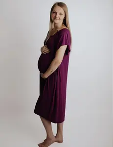 Plum Labor & Delivery Gown