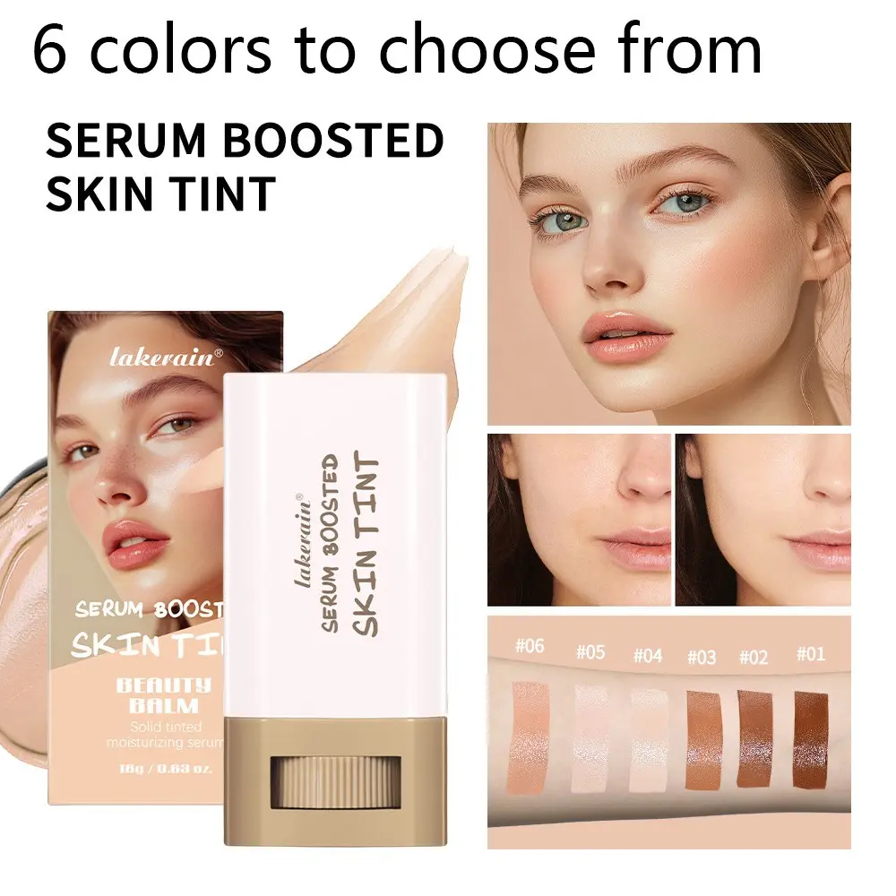 Lakerain 6 Color Rotating Moisturizing Essence Stick, Perfecting Complexion Stick, Flawless Complexion, Beauty Balm Serum Skin Tint, Foundation Stick, Tinted Moisturizer for Face, Hydrating Buildable Radiant Coverage, Concealer Stick for Foundation Makeup