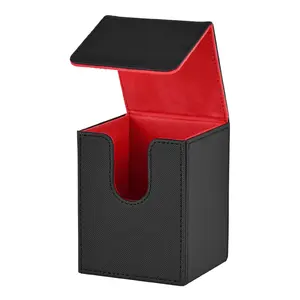 PU Leather Game Card Storage Box, Trading Card Case for Sports Card, Magic, Yugioh, Pokemon Cards
