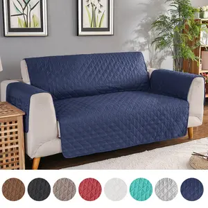 Bekrvio- Pet-friendly Elegant 1/2/3 Seater Sofa Cover with Elastic Straps Reversible Quilted Anti-slip Protector for Pets Microfiber PP Cotton Filling  Elegant 1/2/3 Seater