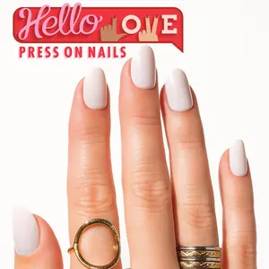 Hello Love Press-On Nails: Medium Length
