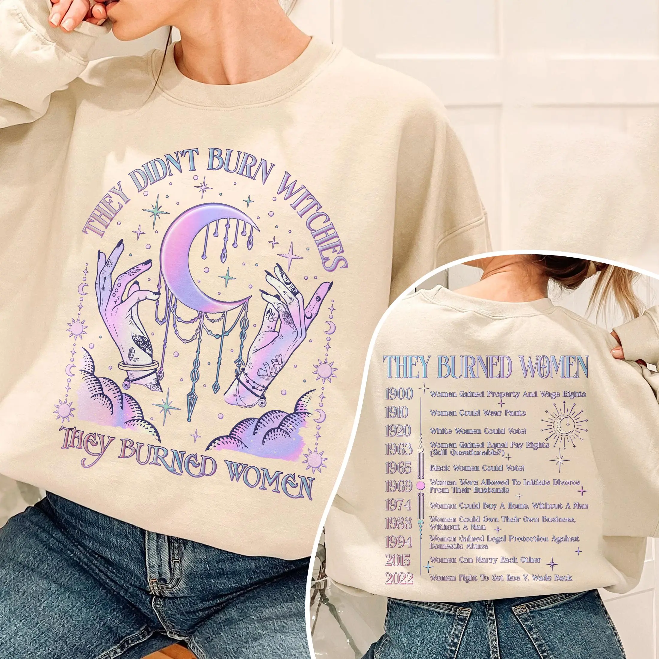 They Didn't Burn Witches They Burned Women Sweater, Feminist Witch T-Shirt, Bury The Patriarchy Sweatshirt, Women's Rights Shirt, Gift For Her