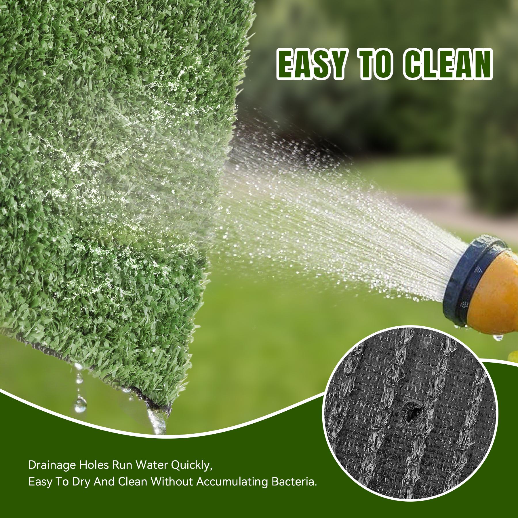 Premium 8mm Thick Artificial Grass Turf, 63000-Density Field Green Synthetic Lawn with PP+SBR Latex Backing, Easy-to-Cut Mat (3x5ft to 7x15ft Sizes) for Patio, Garden, Pet Area