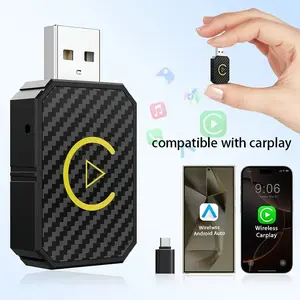 Mini Wireless Carplay Adapter, Carplay Converter, Two-In-One Wireless Carplay Compatible with Android, iOS and iPhone, Car Accessories