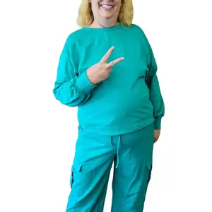 Chill Factor Set - Teal and Pink Long Sleeve Top and Matching Pants