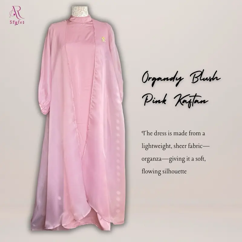 AR Styles Organdy Blush Pink Kaftan