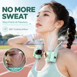 Fast Cooling Portable Neck Fan,Edgy Macaron Tones, Ultra Quiet Hands-Free Wearable Fan,tiktokshopcreatorpicks,Noise-Free,Rechargeable, USB Blower for Outdoor Sports, Working, Travel