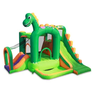Backyard Kids Inflatable Bounce House with Slide, Bouncy Jump Castle, Indoor and Outdoor Jumping Bouncer, for Ages 3-10, Toddlers and Small Children, with Blower, 11.8' x 9.8' x 6.9', Dinosaur