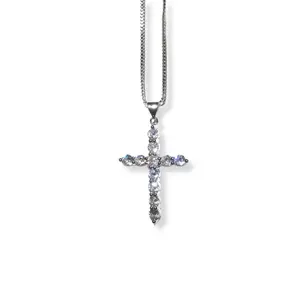 Clarity Cross Necklace Icy Cross Pendant