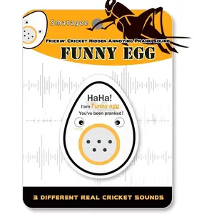Funny Egg:Cricket Hidden Annoying Chirping Joke Gag Prank Sound,Mini Hidden Pranks Noise Maker for Adults,April Fool's Day Practical Joke,Gag Gifts Prank Kit Items in Home Office
