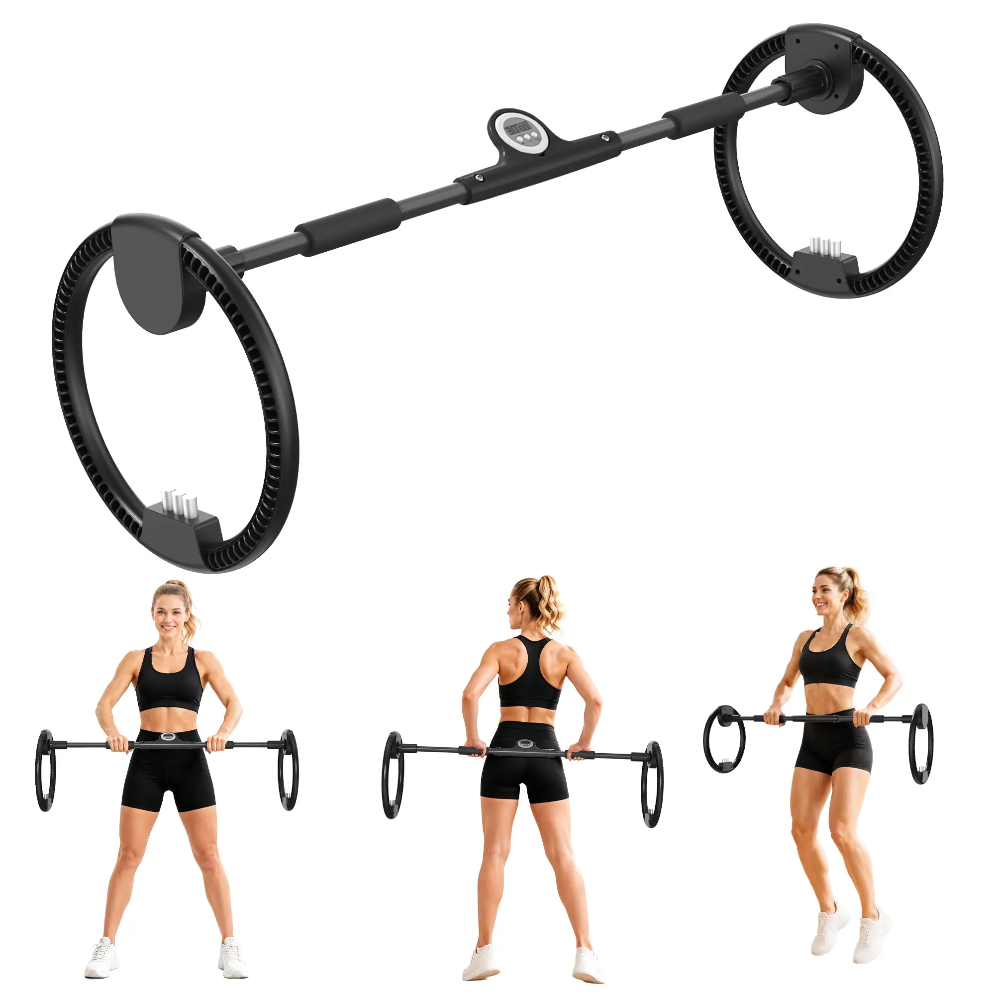 Adjustable Forearm Exercise Wheel - Portable Wrist Strength Trainer with Adjustable Resistance for Men, Women Home-Office Fitness Training