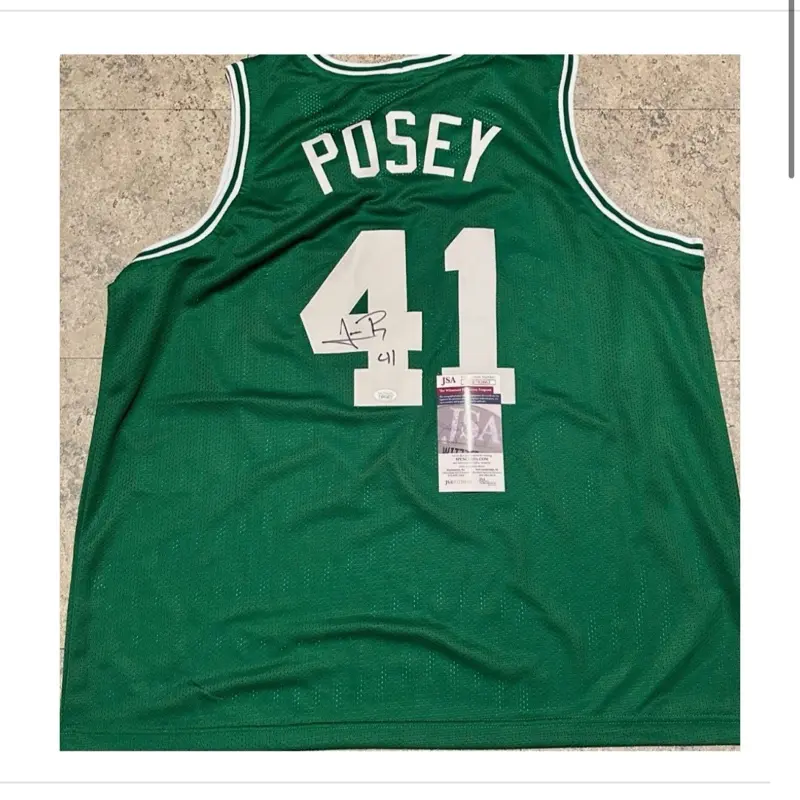 Men's Boston Celtics Sportswear Clothing - James Posey Autographed Custom Basketball Jersey with COA