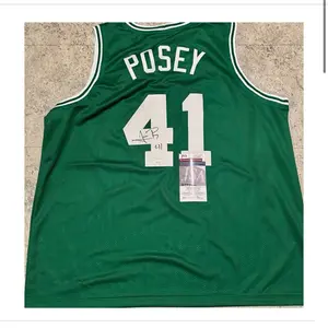 Men's Boston Celtics Sportswear Clothing - James Posey Autographed Custom Basketball Jersey with COA