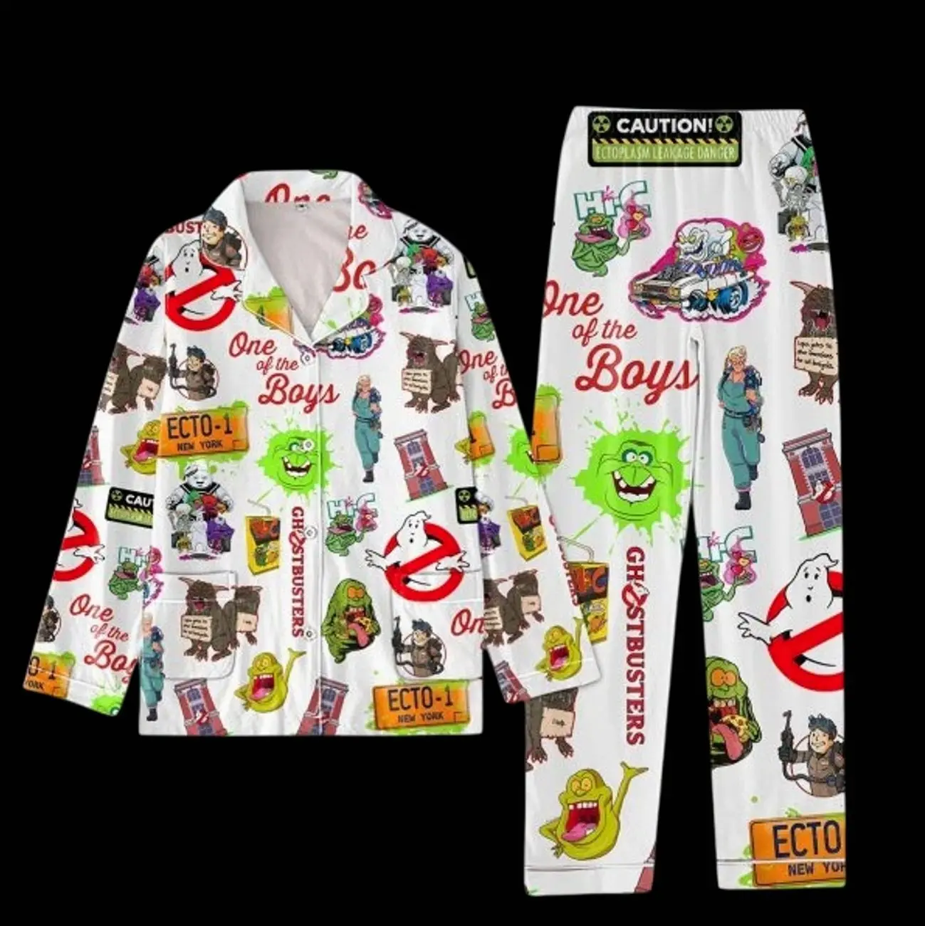 Ghostbusters One Of The Boys Polyester Pajamas Set