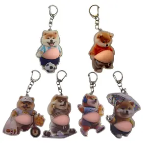 Cute Dog Keychain Set, Keychain For Bags, 6-Piece Multifunctional Hanging Hooks, Adorable Plush Design, Perfect for Parties & Gatherings