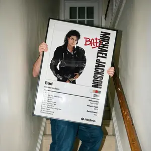 Michael Jackson Bad Album Poster, Underground Rap Album Poster