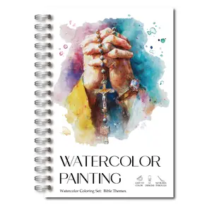 Christian Bible Verses Watercolor Coloring Book for Adults, Art Lovers' Coloring Book, 12 Exquisite Illustrations with Guides, Thickened Paper, No Bleed-through, Perfect Gift for Girls