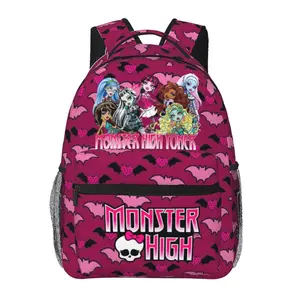 Cartoon Monster high Backpack Large Capacity Lightweight Monster high dolls College Shoulder Bag Monster high doll Laptop Backpack for Men Women School Bookbag , Perfect Gift for Sister, Best Friend & Family