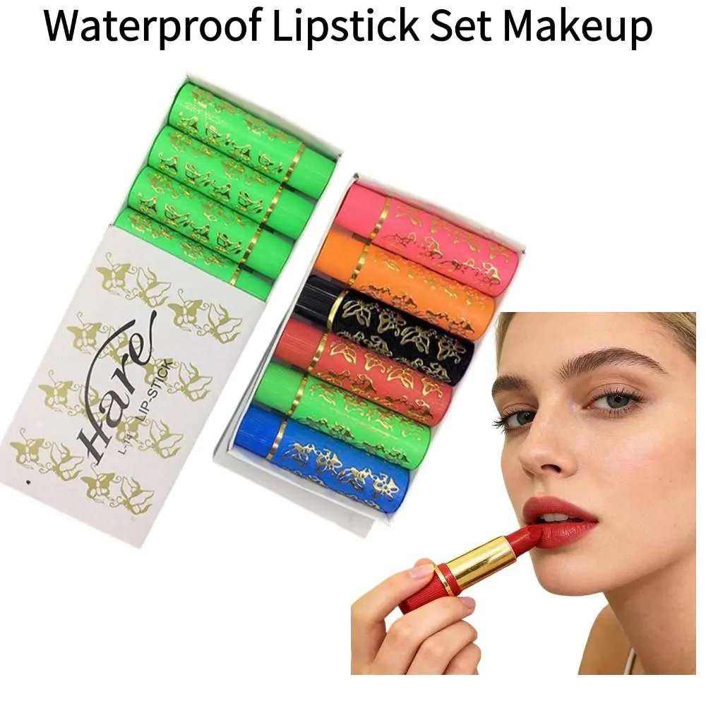 2026 Gift Waterproof Lipstick Set Makeup Matte Velvet Moisturizing Fashion Style Color Lasting Lip Tube Cosmetics Changing non-greasy