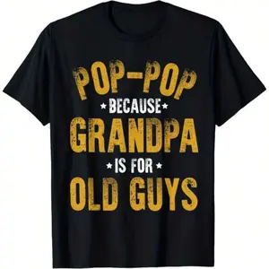 Funny Poppop Graphic T-Shirt For Men