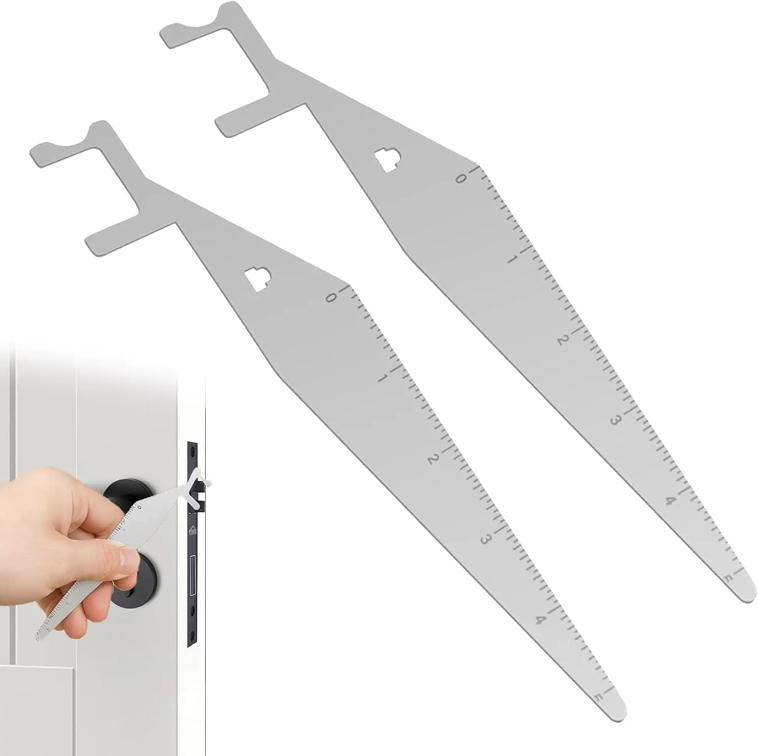 Firefighter Swipe Tool 2PCS Spring Steel | For First Responders Rescue & Everyday Carry, Multipurpose Leverage Tool with Measurement Scale, Durable Spring Steel