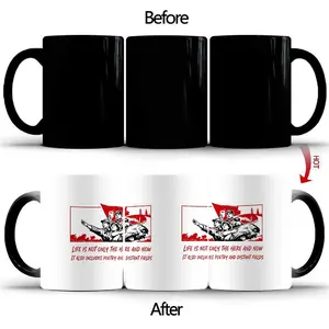 Color-Changing Cup for Hot and Cold Drinks, Revolutionary Design with Inspirational Quotes, Perfect Gift Symbolizing Unity and Strength