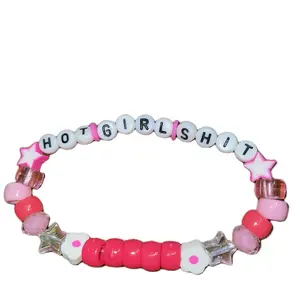 vibes jewelry 8" pink hot girl shit friendship bracelet/anklet