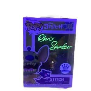 Funko Authentic Blacklight-Reactive Vinyl Character - Stitch Pop Vinyl Figurine Signed by Chris Sanders