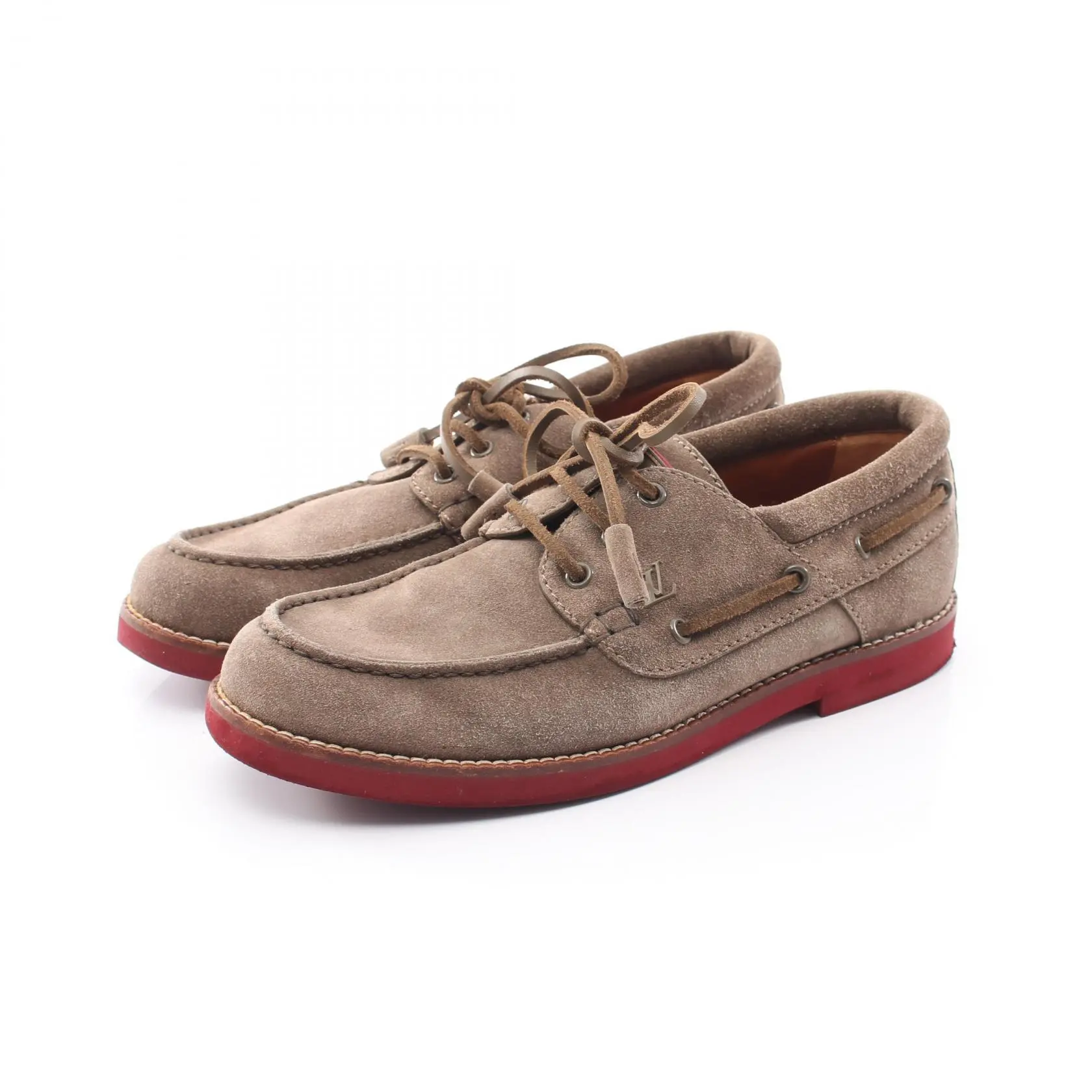 Pre-owned Louis Vuitton Suede Small Leather Goods Casual Shoes