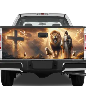 (Style 3) Jesus Christian Tailgate Wrap – Faith-Inspired Truck Rear Graphic, Christian Tailgate Wrap, Faith Tailgate Wrap, Jesus Graphic Tailgate Wrap, Christian Art Tailgate Wrap, Jesus Theme Truck Wrap, Christian Theme Truck Wrap