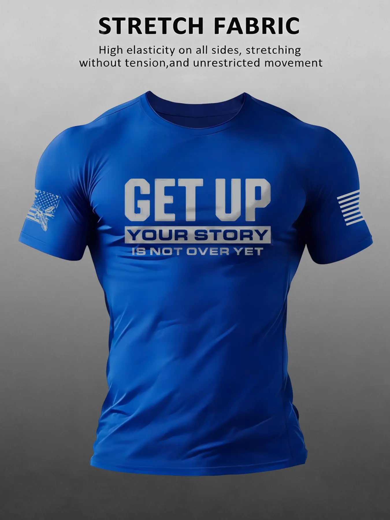 Men's Summer Casual Streetwear Short Sleeve T-Shirt, Soft Round Neck Letter Print, Fitted H-Type Design, Perfect for Street Racing Activities