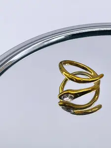 Adjustable Snake Ring, Unique Design, Luxury Plated, Perfect for Birthdays, Parties, Streetwear, Hand Jewelry