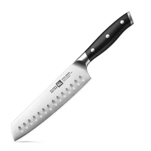 Klaus Meyer Stahl High Carbon Exclusive German Steel 7 inch Santoku Kitchen Chef Knife