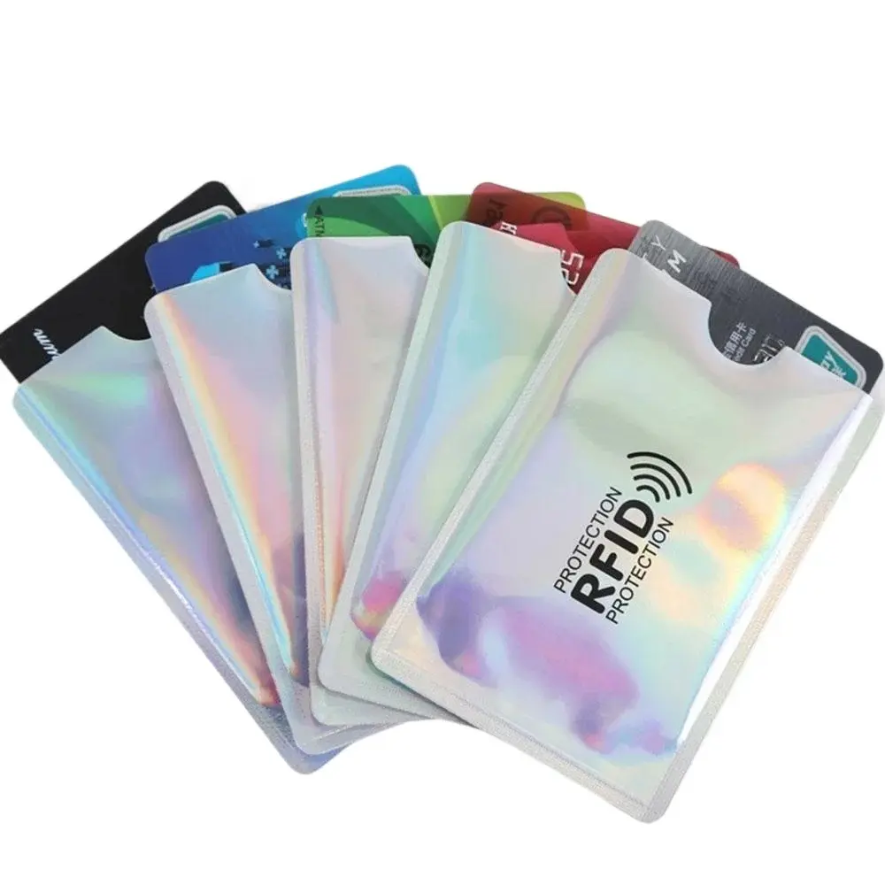 5-Pack RFID Shielded Identity & Credit Card Protector Sleeves, Ultra-Thin Contactless Card Security Holder for Men & Women, Rfid Anti Theft