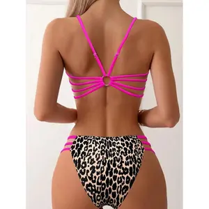 Sexy Leopard Micro Bikini 2025 Women Swimsuit Female Swimwear High Waist Bikinis Sets Bandeau Beach Wear Bathing Suit