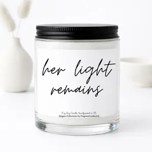 Memorial Candle Gift – Personalized Sympathy or Remembrance Candle for Loss of Loved One – In Loving Memory Keepsake – Handmade Bereavement or Condolence Gift – Grief Support Scented Candle – Thoughtful Comfort Gift for Funeral, Wake, or Memorial Service