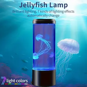 Jellyfish Lamp, Jellyfish Aquarium with Color Changing Light, Jelly Fish Desk Lamp, USB Powered Mood Light for Home Decor Kids Men Women Night Light