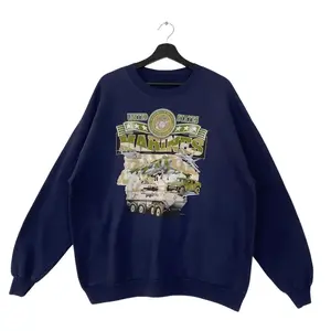Vintage USMC Marine Corps Sweatshirt USMC Crewneck United State Marine Corps Sweater Pullover Military USMC Print Logo Blue XLarge
