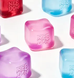 Satisfying Squishy NeeDoh Nice Cube Squeeze Toy Assorted Colors Portable Sensory Fidget Gift for Teen Girls Women Ages 5+