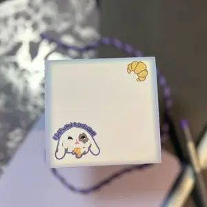 Croissant Bunny Sticky Note | Crying Animal Memo Pad