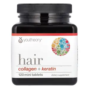 Youtheory Hair, Collagen + Keratin, 120 Mini Tablets Youtheory Hair, Collagen + Keratin, 120 Mini Tablets