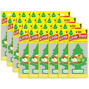 Little Trees Green Apple Hanging-Tree Auto Air Fresheners 24 Pack Tart & Sweet Scent for Car Home Office