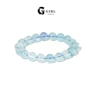 GGIRL Natural Crystal Healing Bracelet-Beaded Bracelet for Women & Men, 8mm-14mm Round Bead Stackable Bracelets for Meditation, Yoga, Spiritual Healing & Positive Energy