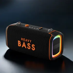 Luxury Design Bluetooth Speaker Immersive Sound Heavy Bass 8000mAh Battery Portable Wireless Speaker for Outdoor Parties Home Entertainment Audio Connection