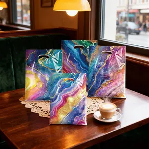 Rainbow Colorful Gift Bags Set of 50, Small Premium Quality Party Favor Bags, Perfect for Birthdays, Weddings, Celebrations, Celebration Party Supplies