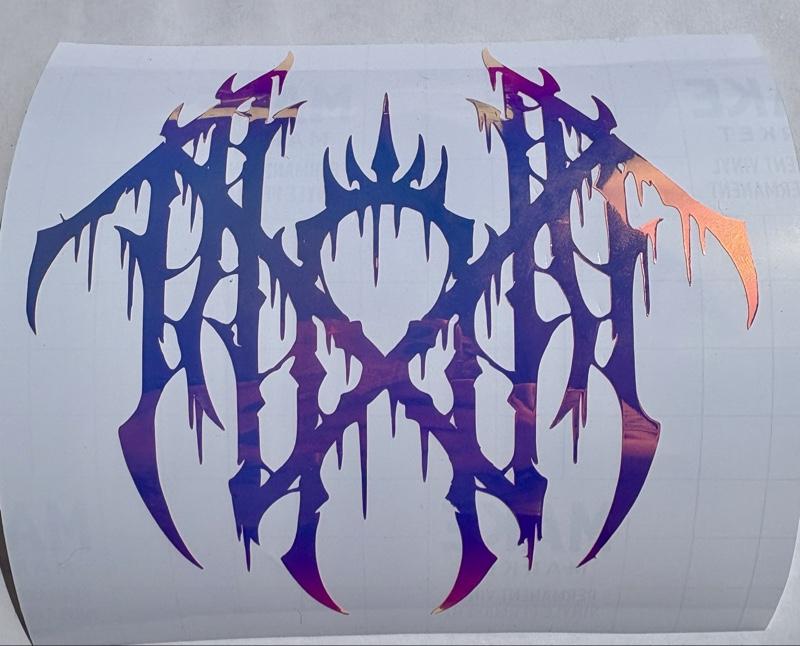 Sleep Token inspired holographic glow in the dark sticker/decal